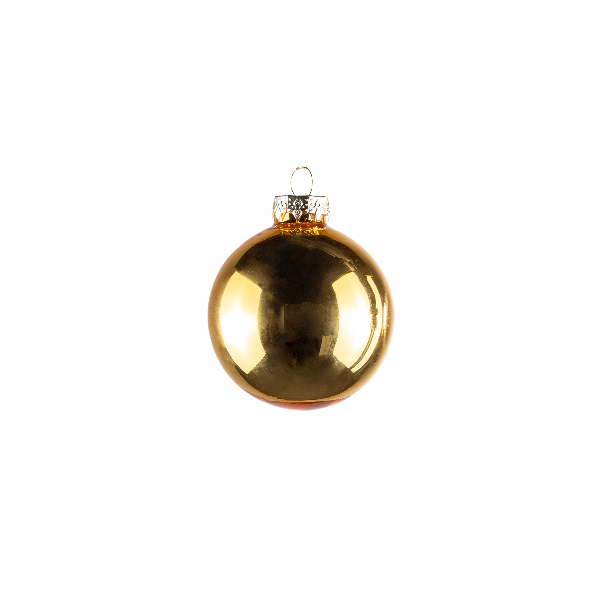 Glass christmas balls, plain , 20pcs, Gold